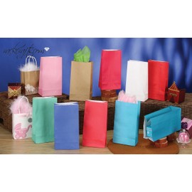 rackcrafts.com Color Paper Bags Favor Bags Gift Bags Candy Bags Surprise Bags Totes Pouch Packet (Light Pink)