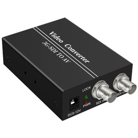 Wiistar 3G SDI to AV Converter BNC to RCA Audio Scaler with SDI Signal Loopout Support Convert HD-SDI,3G-SDI Signal for TV