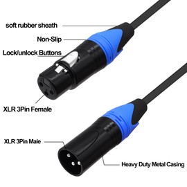 YARCHONN XLR Splitter Audio Y Kabel Adapter Buchse auf dual Stecker XLR ausgewogen Mikrofon Audio Splitter Kabel für Mixer Verstärker Kamera-0.5M / 1.64FT (1 Buchse auf 2 Stecker)