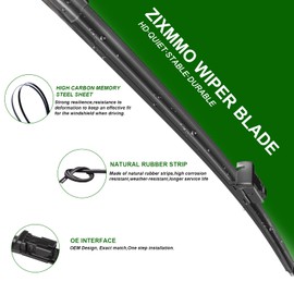 3 Factory Wiper Blades Replacement for Ford Fiesta 2009-2012 2013 2014 2015 2016 2017 2018 2019 Original Equipment Windshield Wiper Blades Set - 26"/15"/12" (Set of 3) Top Lock