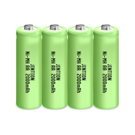 JINTION Rechargeable AA Batteries 1.2V NiMH 2000mAh Double A Battery, 4 Pack