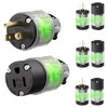 Yomiuwo 4 Set Lighted Extension Cord Replacement Ends Male and