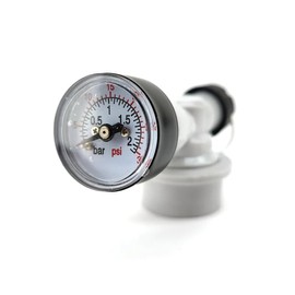 Bunging Valve with Pressure Gauge 0-2 Bar Bend Valve with Ball Lock Connection SPUND Model G2 Pressure Indicator for NC-Kegs or Fermzilla Pressure Fermentation Homebrew