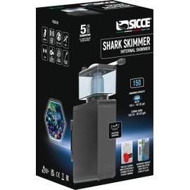 Sicce Shark Nano Protein Skimmer 150 up to 40 Gallon Saltwater Aquariums | Ultra Quiet Pump, Adjustable, Compact, Small Aquarium Marine Reef Tank