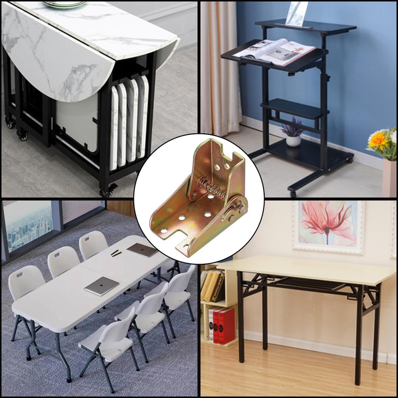 4 Pcs Folding Table Legs, 90 Degree Self Locking Foldable