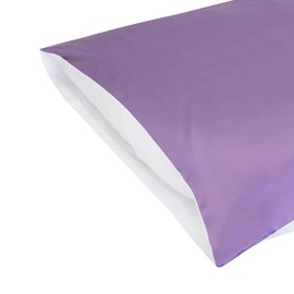 Jasmine Silk 100% Pure Mulberry Silk 19 Momme Charmeuse Silk Pillowcase With Cotton underside for Hair and Skin 1pc 50 x 75 cm Hypoallergenic Envelope Closure (Lavender)