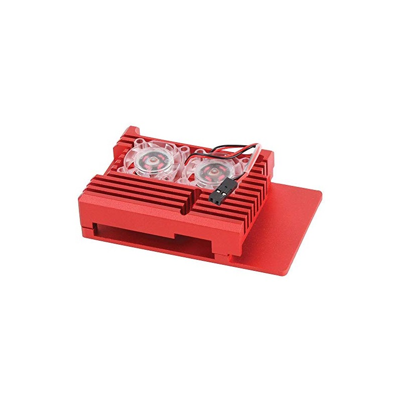 Active Heatsink Case PI4 Rose Red | Entwicklungsplatine Gehäuse /