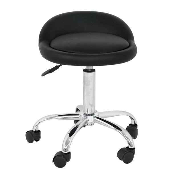 SUPER DEAL Adjustable Height Hydraulic Rolling Swivel Stool Tattoo Facial Massage Spa Salon Medical Stool with Back Rest (Black)