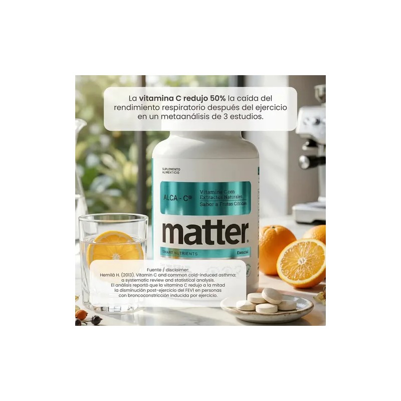 Matter Alca-C, Vitamina C, Apoyo Antioxidante, Fórmula Alcalina Sin Azúcar,