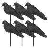 VicBre 6 PCS Crow Decoys Half Shell with Plastic Stake