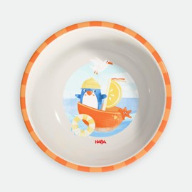 HABA Children's Bowl Penguin - Practical Melamine Bowl - Non-Slip - Dishwasher Safe - From 12 Months - 2012440001