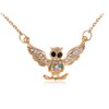 Alilang Women's Golden Tone Shine Crystal Rhinestone Owls Bird Chain