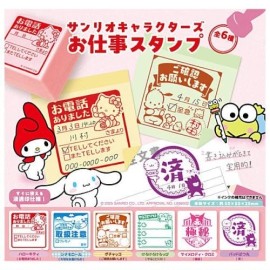 Kitan Club Sanrio Characters Work Stamp Series Kitan Club 2-Inch Ink Stamper - Kuromi And My Melody