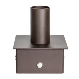 6" Square Pole Mount with 2-3/8" O.D. Tenon Adaptor Bracket, Light Pole Adapter for Slip Fit Mounting, Parking Lot Light, LED Shoebox Light Accessary