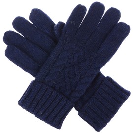 Guantes de invierno para texto, para todos los dispositivos de visualización táctil, smartphones, tabletas, Navy Cable, Talla única