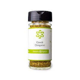 Savory Spice Greek Oregano - Dried Mediterranean Oregano Leaves and Greek Seasoning - Great with Tomato-Based Sauces and Italian Cooking (Medium Jar - Net: 0.55 oz)