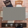 Black White Checkered Party Table Cloth - GREATRIL 2 Packs