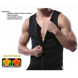 Blueroad Faja Chaleco Con Cierre Para Hombre Térmico Neopreno Gym