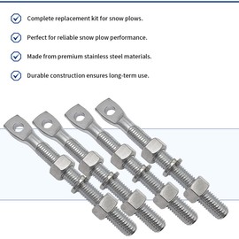 GOLKNHA 4PCS 5/8" Snow Plow Trip Spring Eye Bolt 1/2" Hole for Western 90493K, Buyers SAM 1302005, Meyer 09124, NLP SNP6224