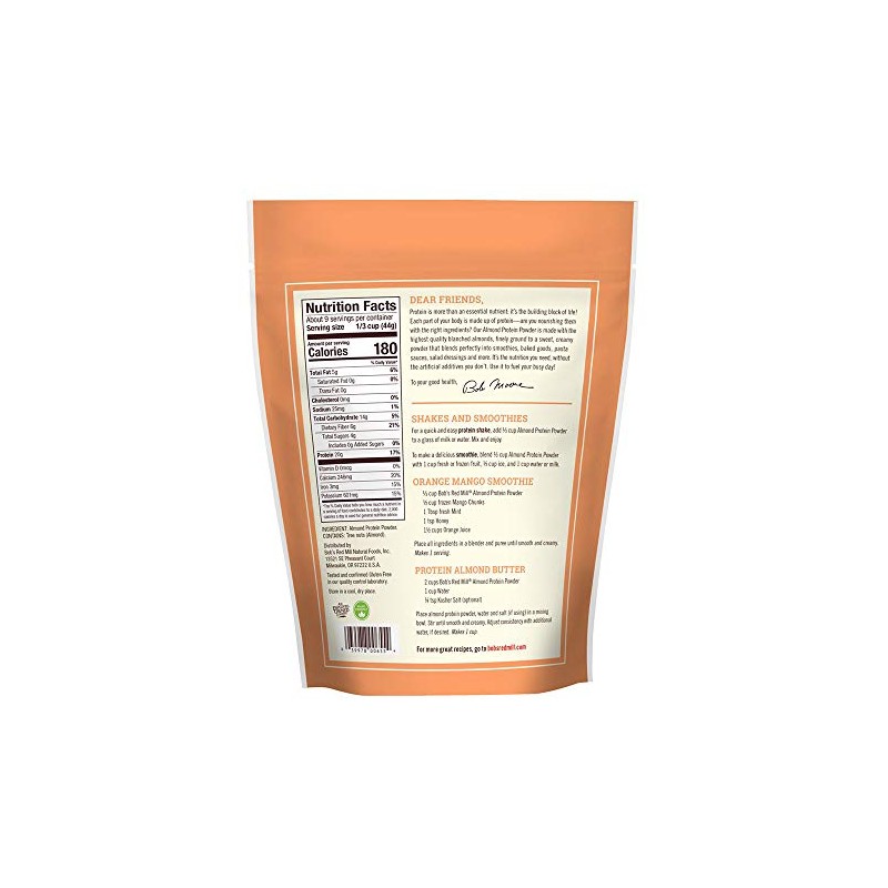 Bobs Red Mill, Proteína de almendra gluten free, 397 gramos