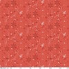 Anro Oilcloth, Wax Tablecloth - Christmas Snowflakes, Red