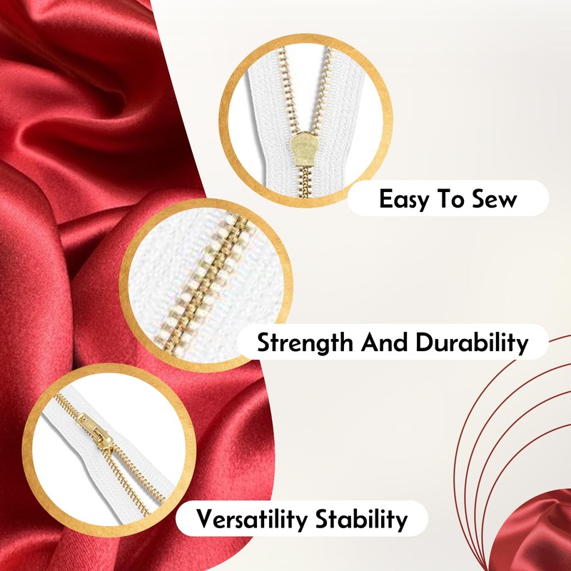 cierre de latón de 122 cm con cierre blanca para