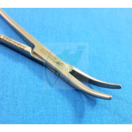 HTI AUTOCLAVABLE GOLD HANDLE PASSIVATED MOSQUITO HEMOSTAT LOCKING FORCEPS 5" CURVED