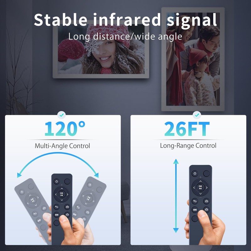 Replacement Remote Control for PixStar, Compatible with All Pix-Star Digital