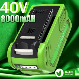 For GreenWorks 40V 8.0Ah For Greenworks 29472 G-MAX 40 Volt Lithium Battery 29462 20202 2901319