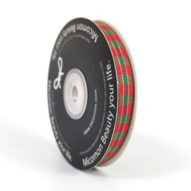 Micomon Cinta dorada metálica de Navidad para embalaje de tartas, 25 yardas cada rollo, 100% poliéster (3/8 pulgadas, dorado)
