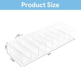 SXoonKing Drink Packet Organizer,Water Packet Organizer,Acrylic Storage Container,Food Storage Organizer Bins,Packet Organizer Pantry,Tea Bag Organizer with 8 Compartments for Snacks Spices