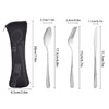 Travel Cutlery Set with Case, Camping Utensil Set Stainless Steel