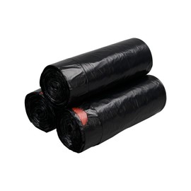 Uumitty Müllbeutel mit Kordelzug, 10 L, mit Griff, Schwarzer Müllbeutel, 102 Stück