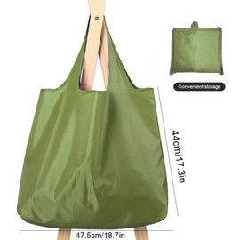 Ksheria Large Reusable Grocery Bags Foldable Waterproof Eco-Friendly Heavy Duty Shopping Tote Bags With Large Capacity Holds 50LBS Compact For Supermarket Shopping(Green)