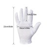 White Gloves Cotton Fabric Gloves White Washable and Stretchy Cloth