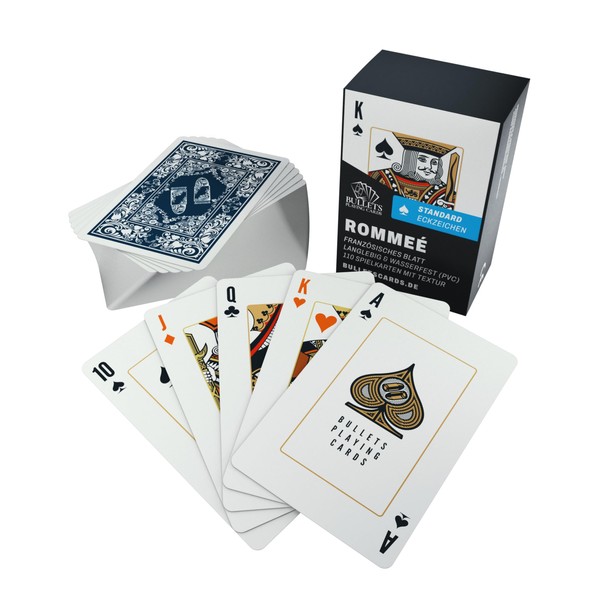 Bullets Playing Cards, Rummy Card Game - 110 Waterproof Plastic