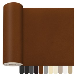 OcePor Self Adhesive Leather Repair Patch, 17 x 160 inch Leather Repair Tape, Leather Patches for Furniture, Vinyl Leather Repair Kit for Couches, Boat Seats, Furniture, Cars(Light Brown)