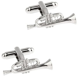 CIFIDET Silver Trumpet Cuff Links Fashion Men Shirt Cufflinks With Gift Box