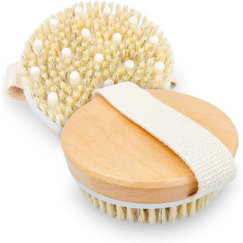EcoGreen® - Cepillo Corporal de Cerdas Naturales, Exfoliante y Estimulante, Ideal para Combatir la Celulitis y Mejorar la Circulación Sanguínea.