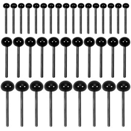 TOAOB 150pcs Glass Eyes Kit 2mm 3mm 4mm Black Craft Eyes for Needle Felting Bears Dolls Decoys Sewing