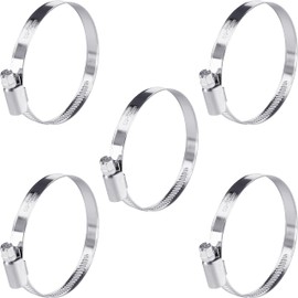 Poppstar Hose Clamps Stainless Steel 50-70 mm with Strap Width 9 mm W2 Quality (Pack of 5)