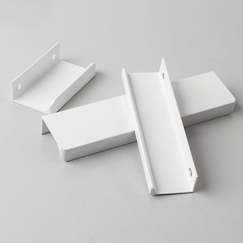 JNRFTY 10Pcs Mount Finger Edge Pull,Hidden Drawer Pulls,Aluminum Hidden Handle