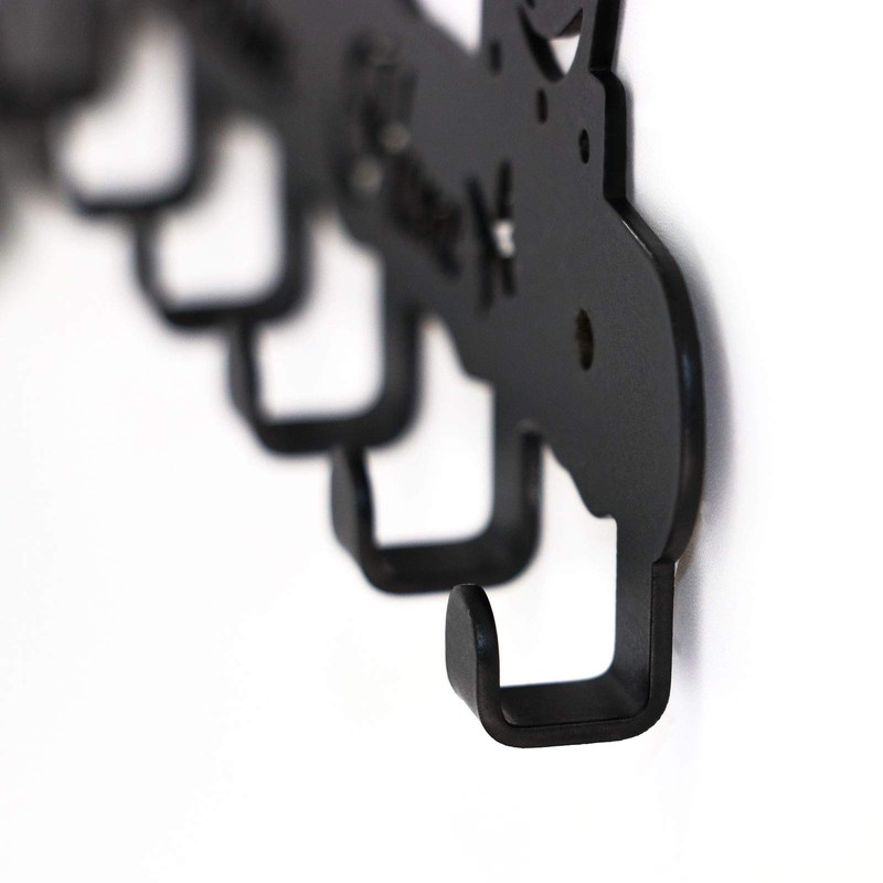 Deveosa Key Hooks Holder for Wall Decorative - Small Black