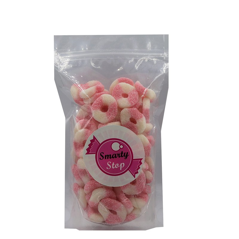 Smarty Stop Mini Sour Gummy Rings Candy GummiRoos (Pink Lemonade,