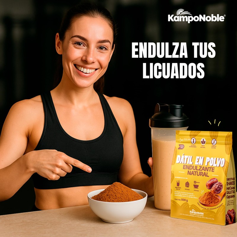 KampoNoble Dátil en Polvo Endulzante Natural sin Azúcar Refinada ni