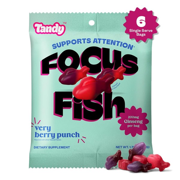 Tandy Focus Fish American Ginseng Gummies I Memory, Attention &