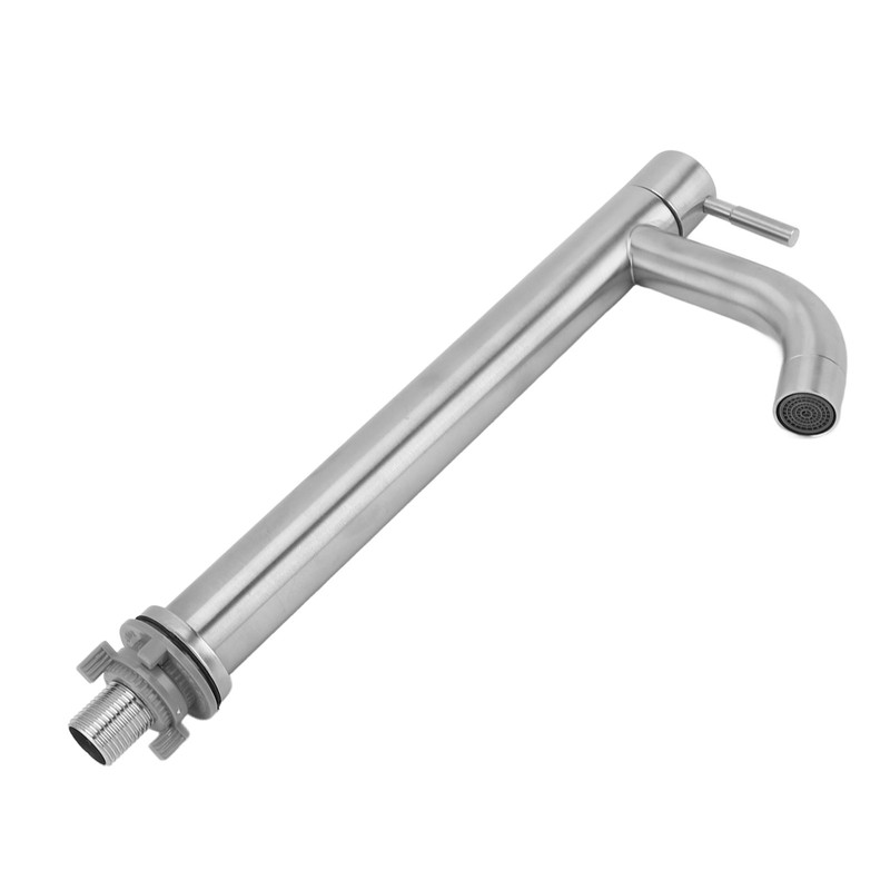 Single Cold Water Kitchen Faucet Stainless Steel Single Hole Bathroom