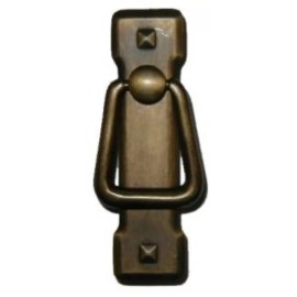 Furniture Knowledge ANTIQUE BRASS VERTICAL Mission Style Drawer Pull patina rustic vintage zinc old