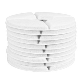 Pet Water Fountain Filter 3 Layer Filtration Replacement Activated Carbon Filter for Cat Dog Water Dispenser 10pcs White