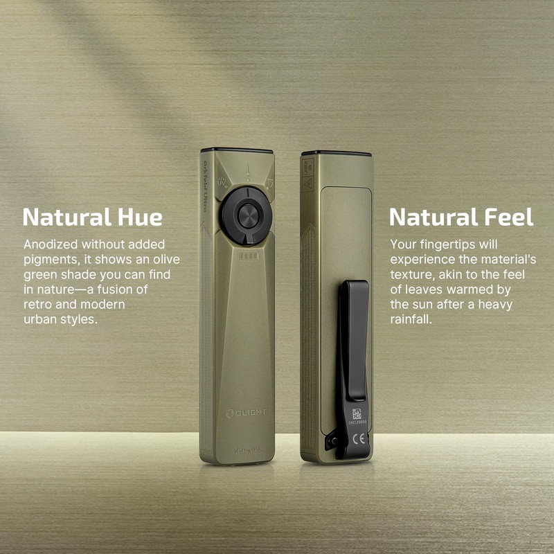 OLIGHT Arkfeld Ultra 1400 Lumens EDC Flat Flashlight, Rechargeable Compact